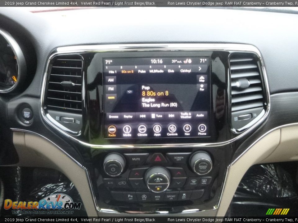 2019 Jeep Grand Cherokee Limited 4x4 Velvet Red Pearl / Light Frost Beige/Black Photo #17
