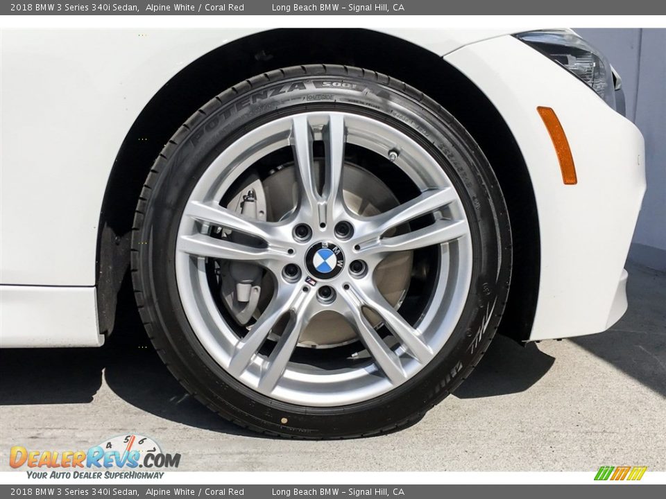 2018 BMW 3 Series 340i Sedan Alpine White / Coral Red Photo #9