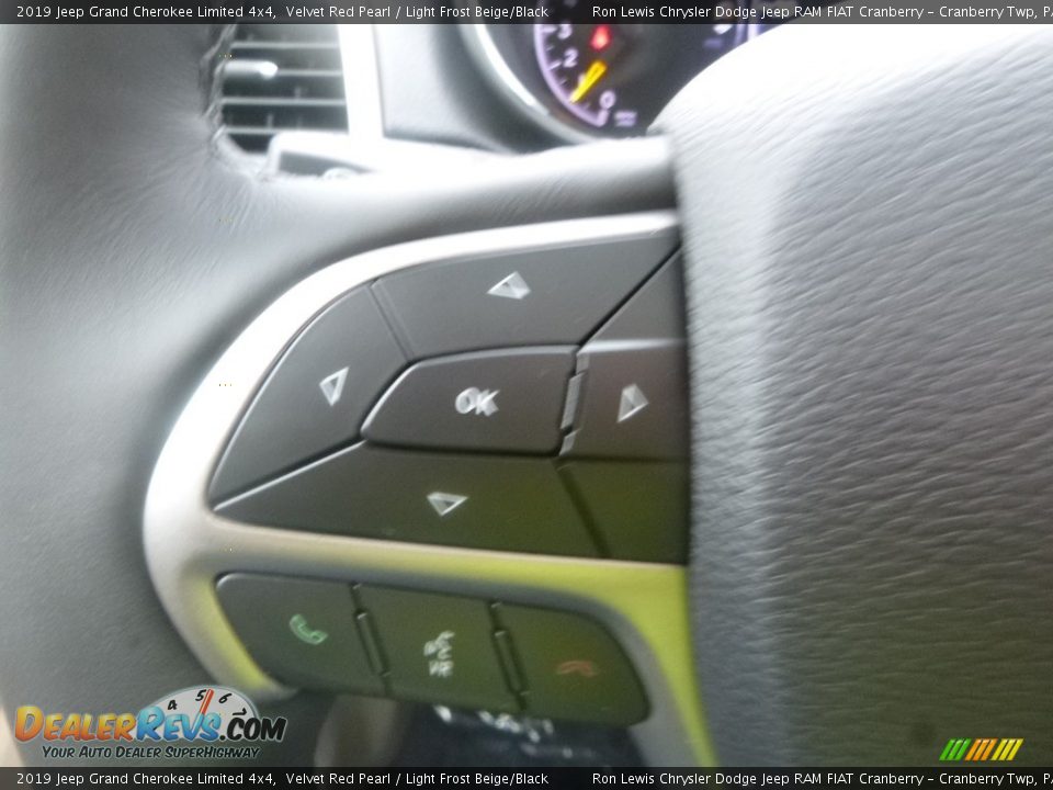 2019 Jeep Grand Cherokee Limited 4x4 Velvet Red Pearl / Light Frost Beige/Black Photo #21