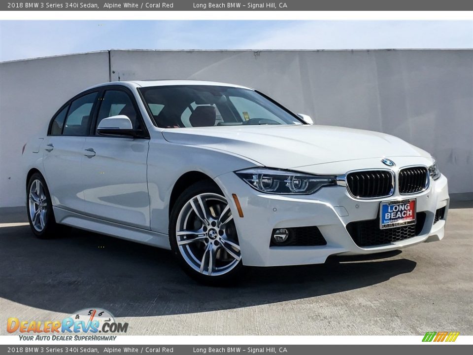 2018 BMW 3 Series 340i Sedan Alpine White / Coral Red Photo #12