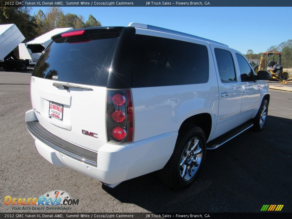 2012 GMC Yukon XL Denali AWD Summit White / Cocoa/Light Cashmere Photo #5