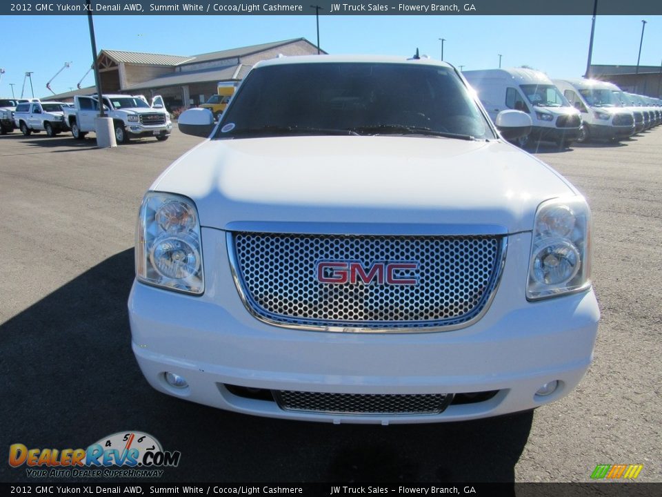 2012 GMC Yukon XL Denali AWD Summit White / Cocoa/Light Cashmere Photo #8