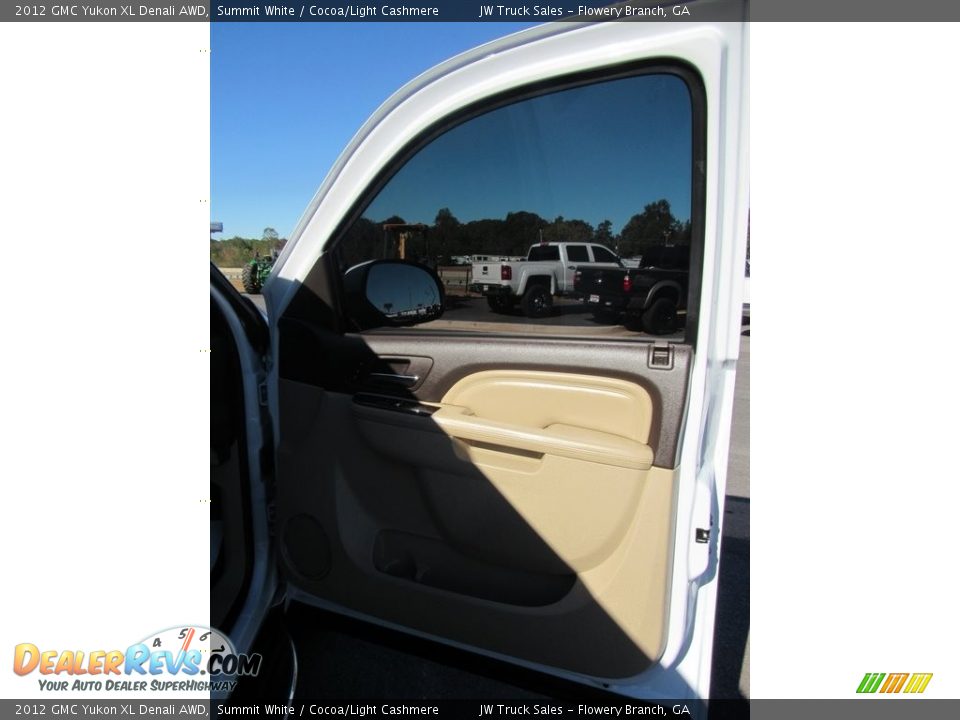 2012 GMC Yukon XL Denali AWD Summit White / Cocoa/Light Cashmere Photo #9
