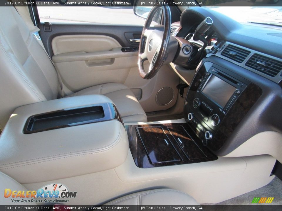 2012 GMC Yukon XL Denali AWD Summit White / Cocoa/Light Cashmere Photo #14