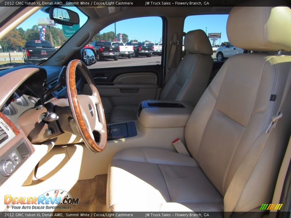 2012 GMC Yukon XL Denali AWD Summit White / Cocoa/Light Cashmere Photo #18