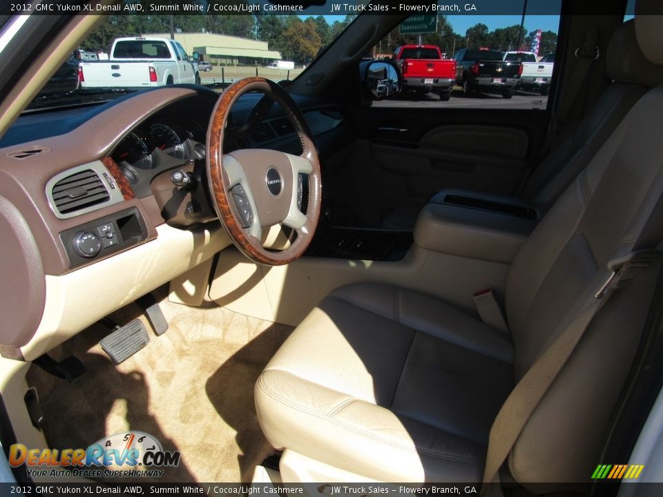 2012 GMC Yukon XL Denali AWD Summit White / Cocoa/Light Cashmere Photo #19