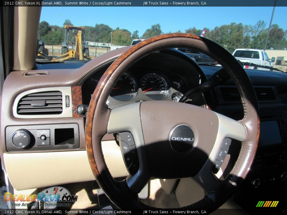 2012 GMC Yukon XL Denali AWD Summit White / Cocoa/Light Cashmere Photo #21