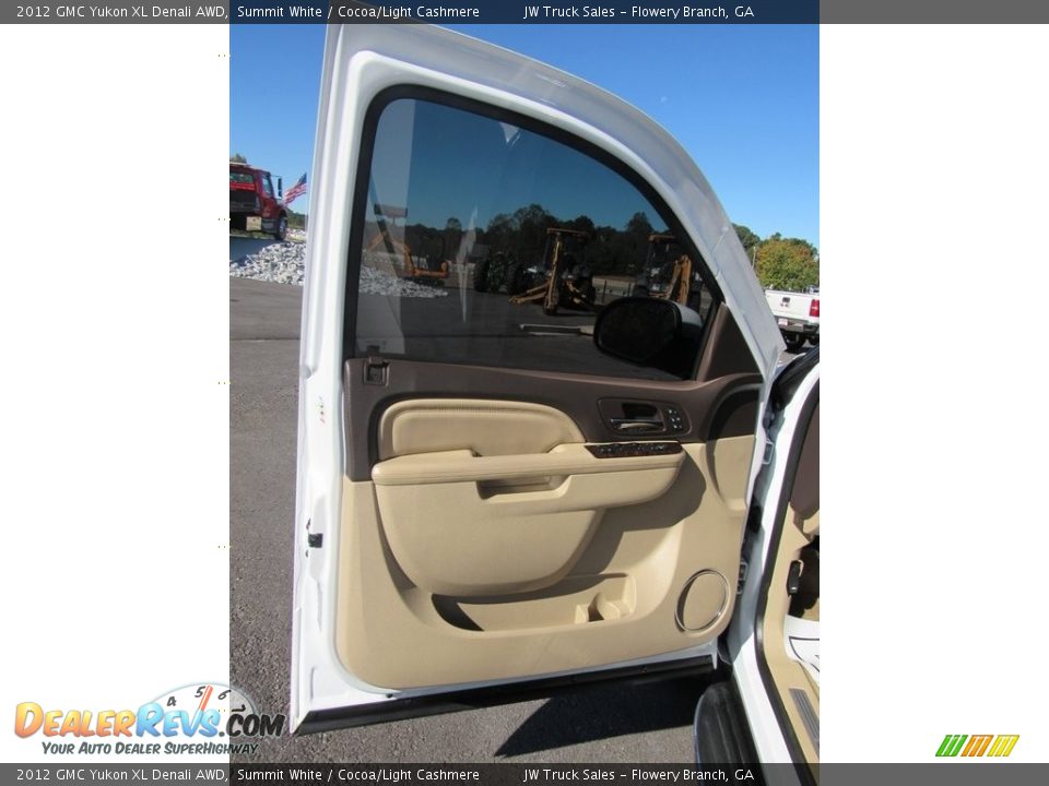 2012 GMC Yukon XL Denali AWD Summit White / Cocoa/Light Cashmere Photo #23