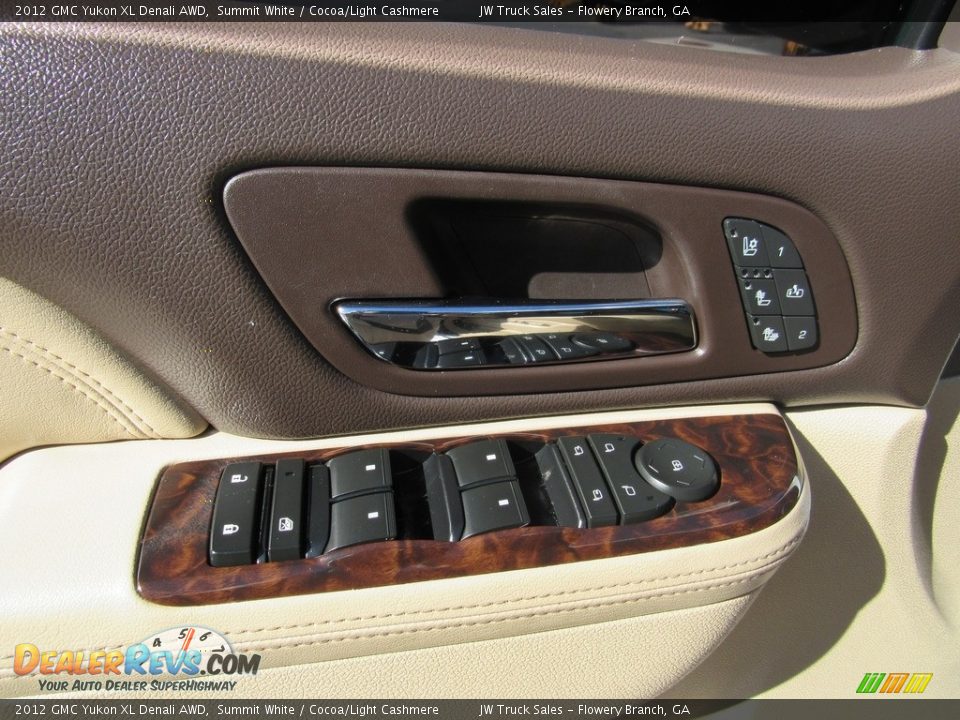 2012 GMC Yukon XL Denali AWD Summit White / Cocoa/Light Cashmere Photo #24