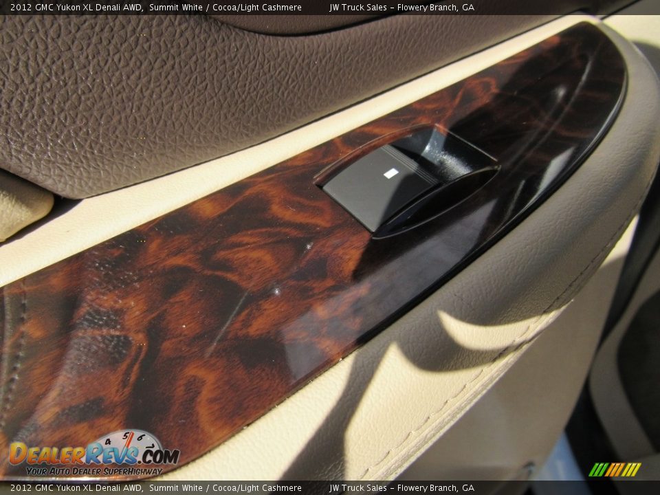 2012 GMC Yukon XL Denali AWD Summit White / Cocoa/Light Cashmere Photo #26