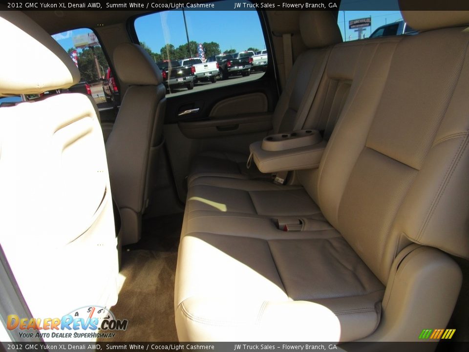 2012 GMC Yukon XL Denali AWD Summit White / Cocoa/Light Cashmere Photo #27