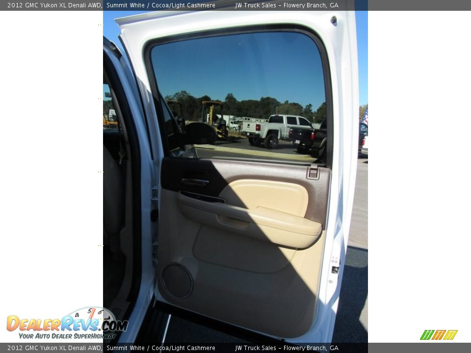 2012 GMC Yukon XL Denali AWD Summit White / Cocoa/Light Cashmere Photo #29