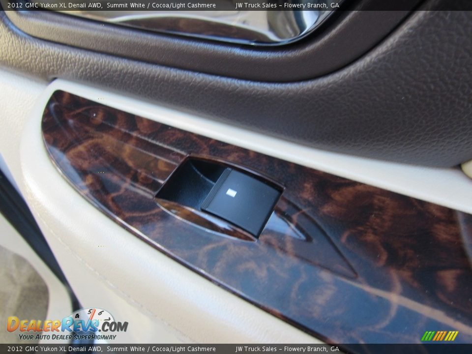 2012 GMC Yukon XL Denali AWD Summit White / Cocoa/Light Cashmere Photo #30