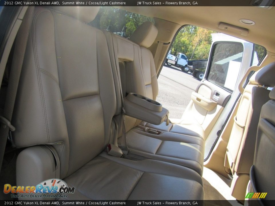 2012 GMC Yukon XL Denali AWD Summit White / Cocoa/Light Cashmere Photo #31