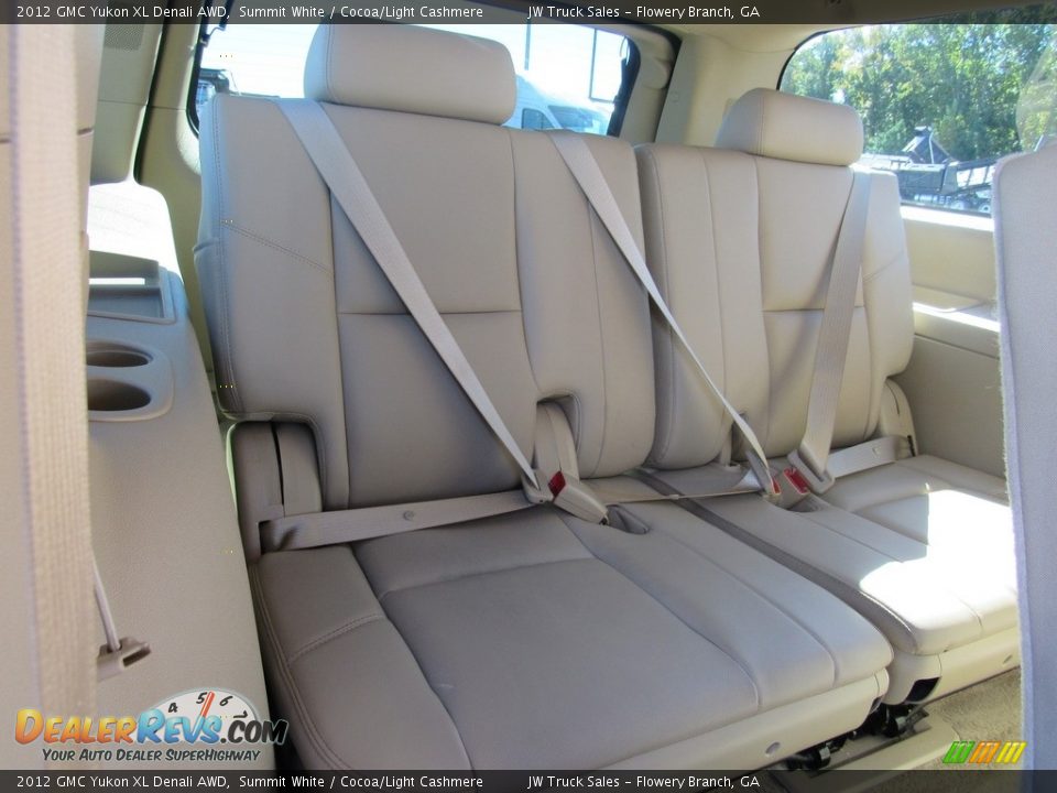 2012 GMC Yukon XL Denali AWD Summit White / Cocoa/Light Cashmere Photo #33