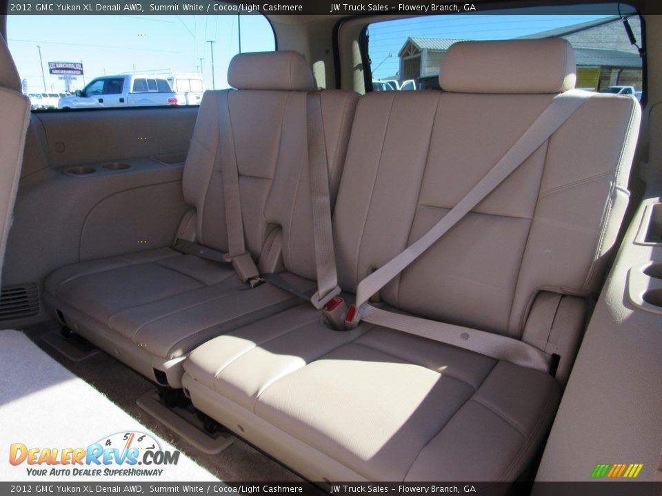 2012 GMC Yukon XL Denali AWD Summit White / Cocoa/Light Cashmere Photo #34