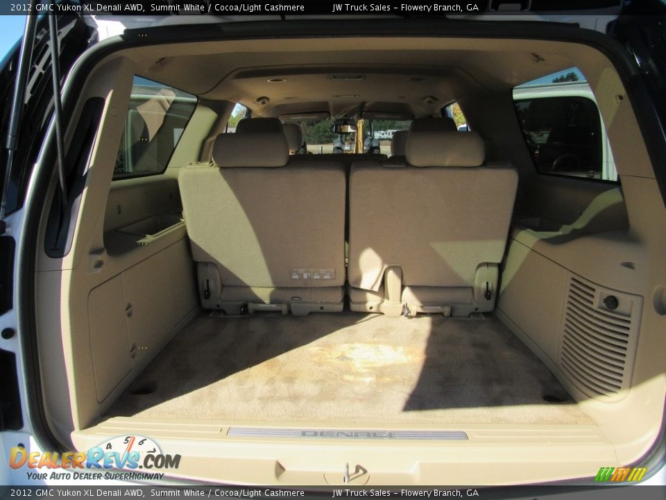 2012 GMC Yukon XL Denali AWD Summit White / Cocoa/Light Cashmere Photo #35