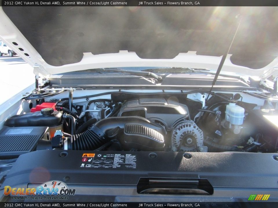 2012 GMC Yukon XL Denali AWD Summit White / Cocoa/Light Cashmere Photo #36