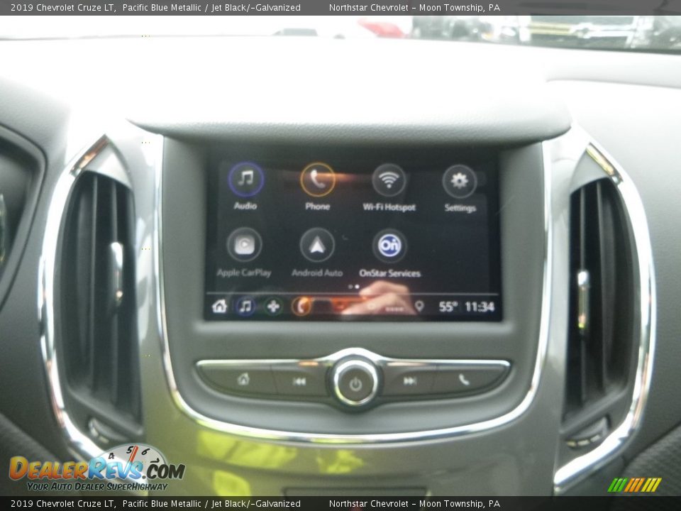 2019 Chevrolet Cruze LT Pacific Blue Metallic / Jet Black/­Galvanized Photo #16