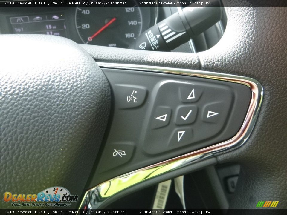 2019 Chevrolet Cruze LT Pacific Blue Metallic / Jet Black/­Galvanized Photo #18