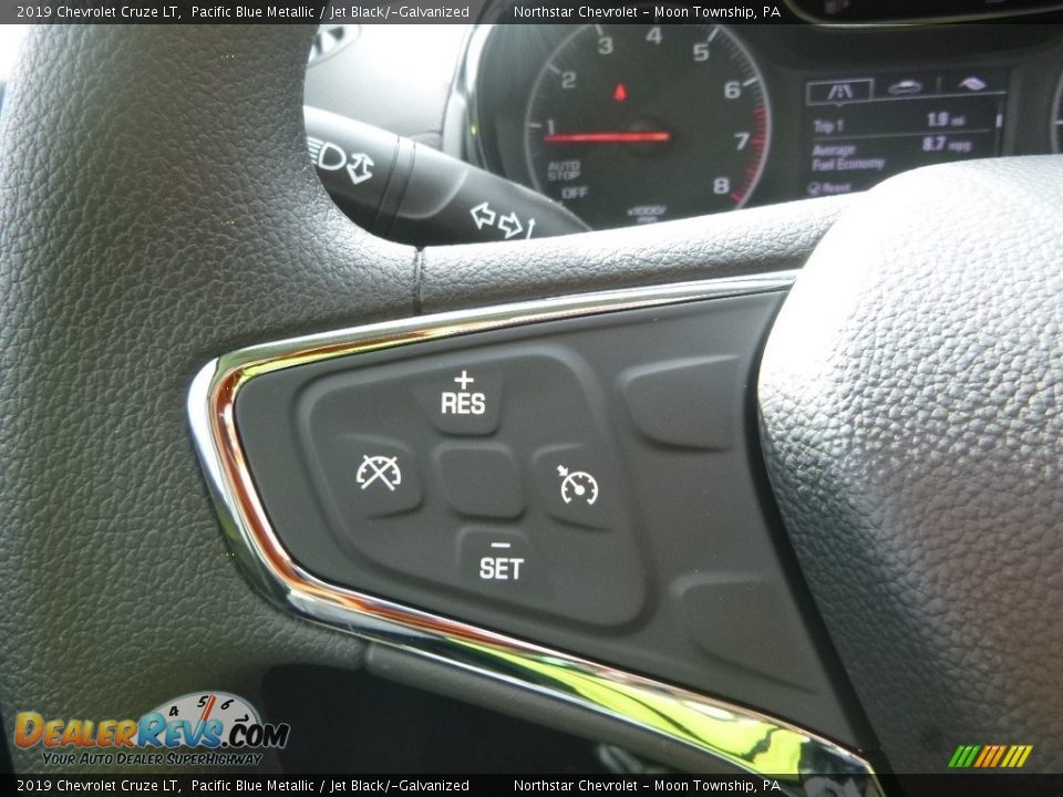 2019 Chevrolet Cruze LT Pacific Blue Metallic / Jet Black/­Galvanized Photo #19