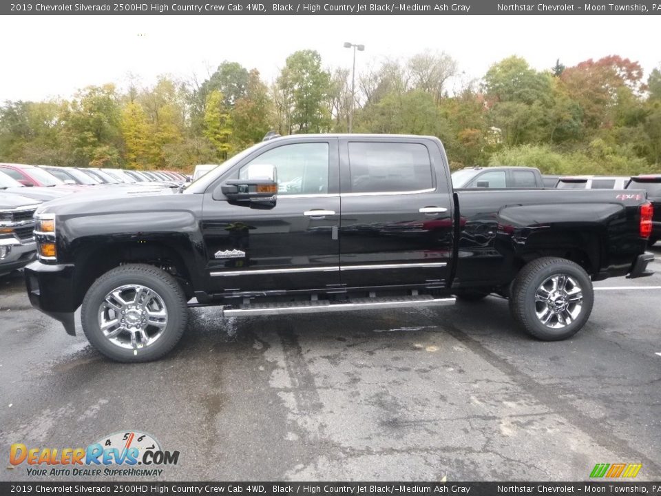 2019 Chevrolet Silverado 2500HD High Country Crew Cab 4WD Black / High Country Jet Black/­Medium Ash Gray Photo #2