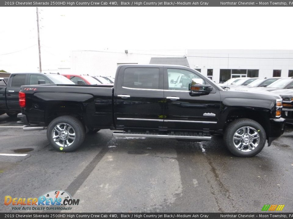2019 Chevrolet Silverado 2500HD High Country Crew Cab 4WD Black / High Country Jet Black/­Medium Ash Gray Photo #6