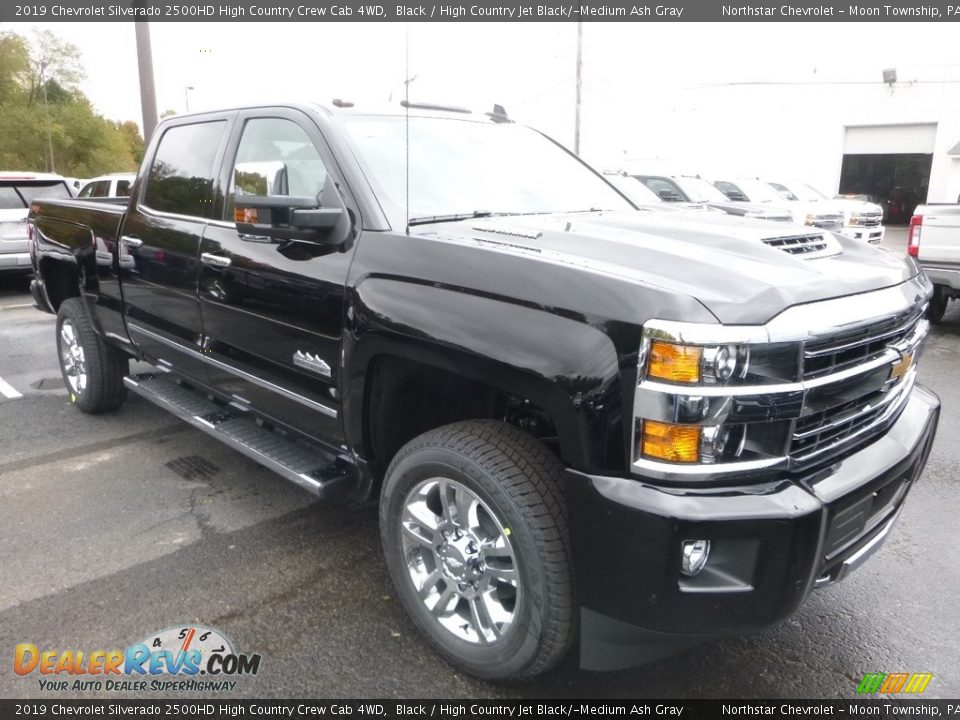 2019 Chevrolet Silverado 2500HD High Country Crew Cab 4WD Black / High Country Jet Black/­Medium Ash Gray Photo #7