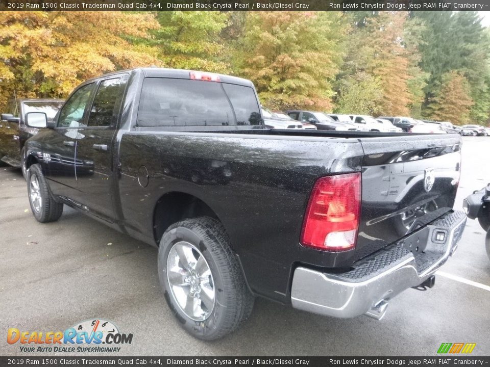 2019 Ram 1500 Classic Tradesman Quad Cab 4x4 Diamond Black Crystal Pearl / Black/Diesel Gray Photo #3