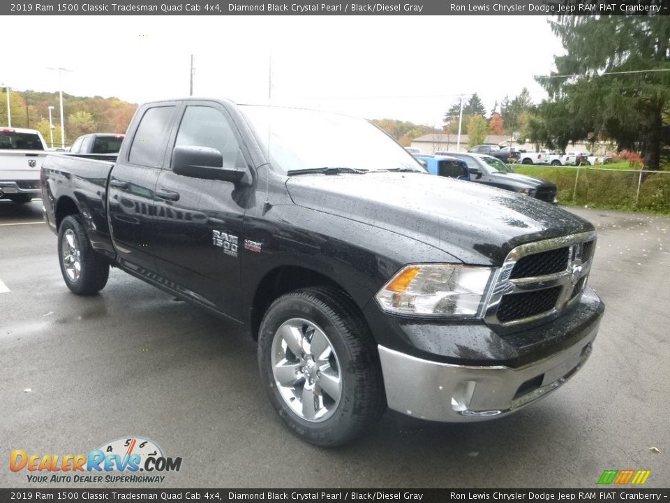 2019 Ram 1500 Classic Tradesman Quad Cab 4x4 Diamond Black Crystal Pearl / Black/Diesel Gray Photo #7