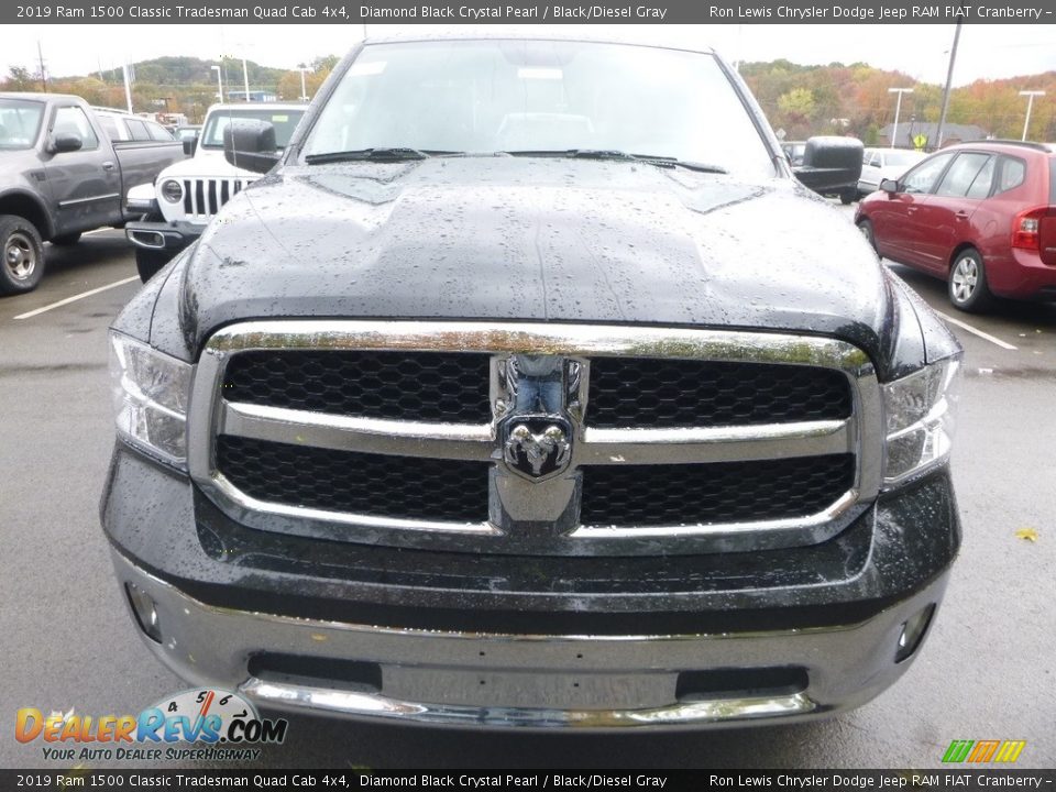 2019 Ram 1500 Classic Tradesman Quad Cab 4x4 Diamond Black Crystal Pearl / Black/Diesel Gray Photo #8