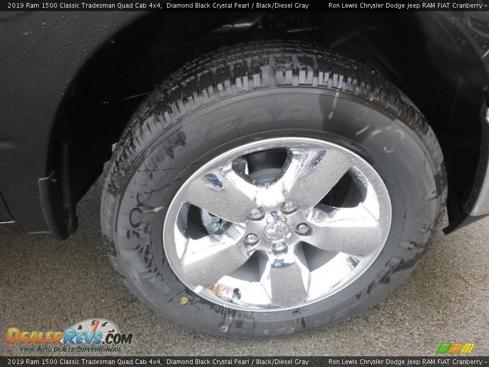 2019 Ram 1500 Classic Tradesman Quad Cab 4x4 Diamond Black Crystal Pearl / Black/Diesel Gray Photo #9