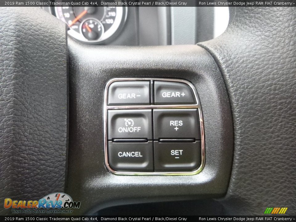 2019 Ram 1500 Classic Tradesman Quad Cab 4x4 Diamond Black Crystal Pearl / Black/Diesel Gray Photo #19