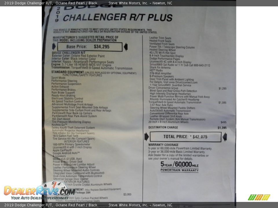 2019 Dodge Challenger R/T Octane Red Pearl / Black Photo #34