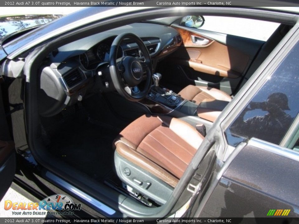 2012 Audi A7 3.0T quattro Prestige Havanna Black Metallic / Nougat Brown Photo #17