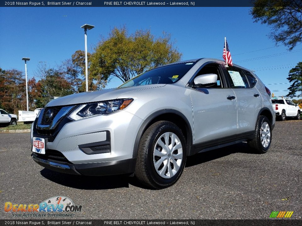 2018 Nissan Rogue S Brilliant Silver / Charcoal Photo #3