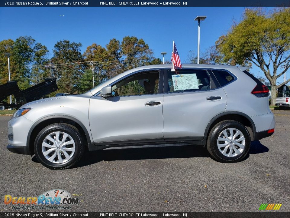 2018 Nissan Rogue S Brilliant Silver / Charcoal Photo #4