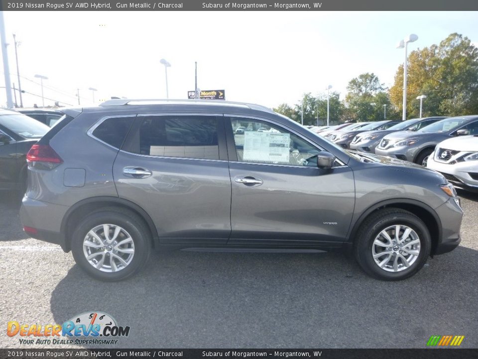 2019 Nissan Rogue SV AWD Hybrid Gun Metallic / Charcoal Photo #3