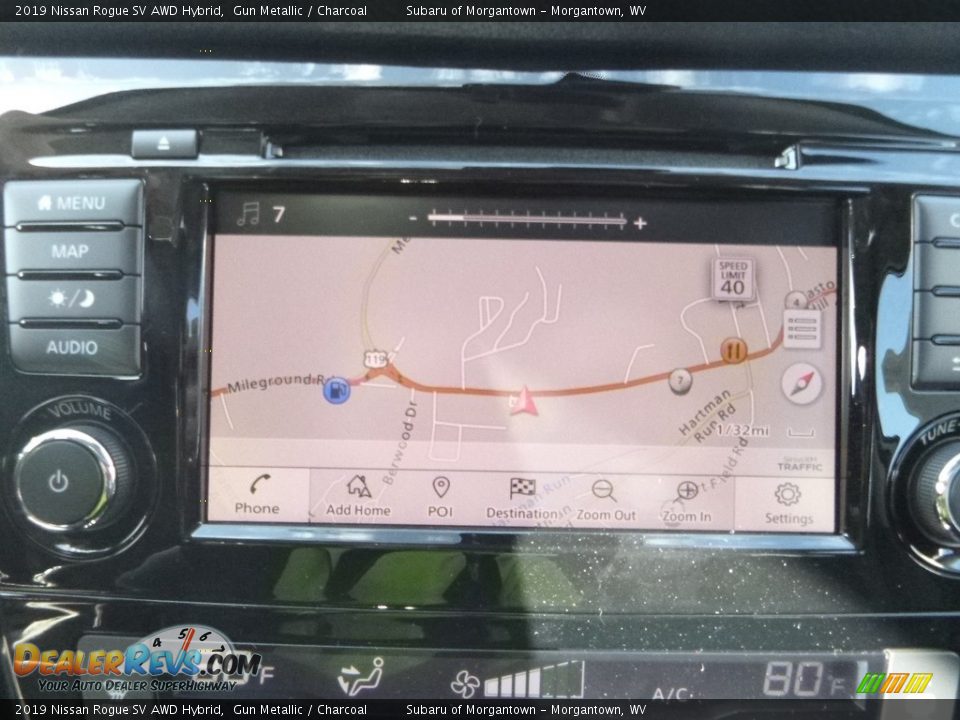 2019 Nissan Rogue SV AWD Hybrid Gun Metallic / Charcoal Photo #16