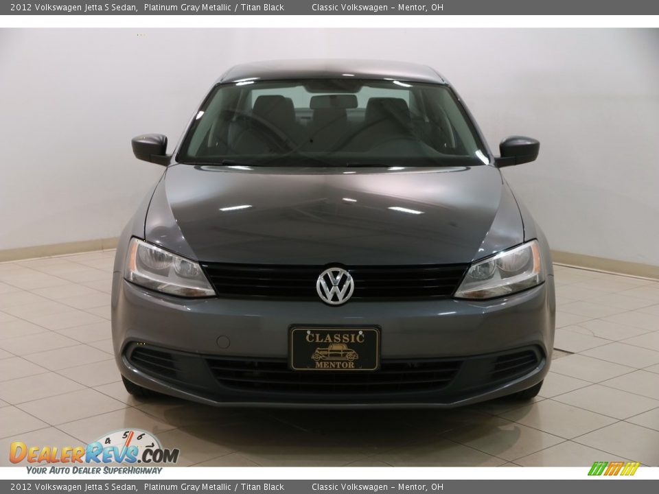 2012 Volkswagen Jetta S Sedan Platinum Gray Metallic / Titan Black Photo #2