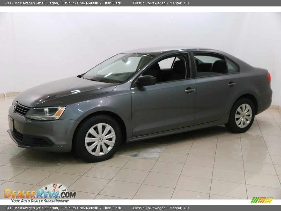 2012 Volkswagen Jetta S Sedan Platinum Gray Metallic / Titan Black Photo #3
