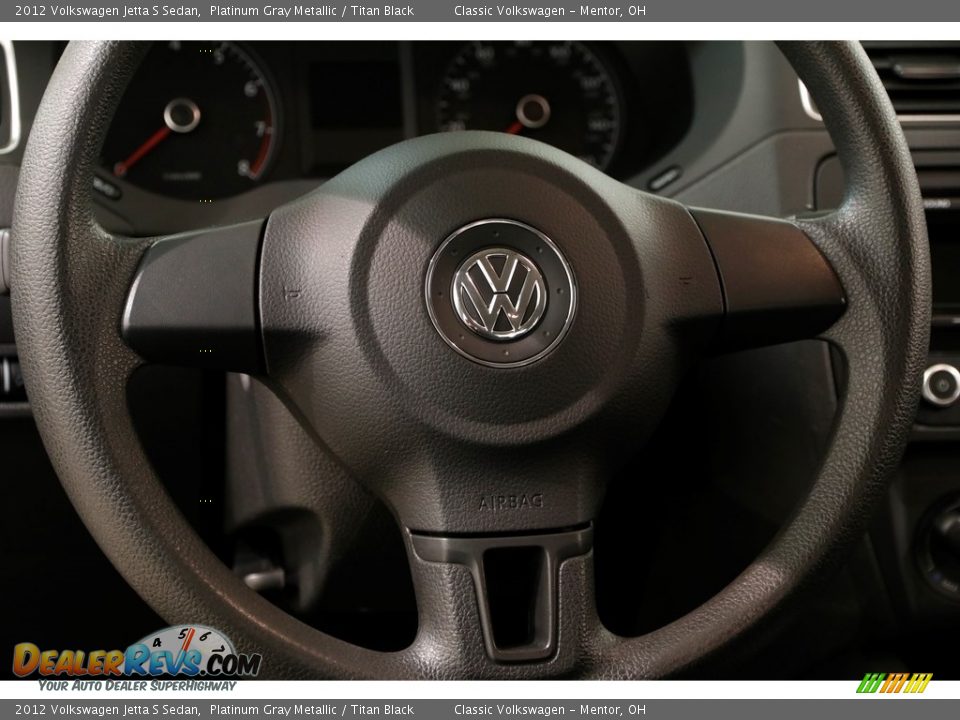 2012 Volkswagen Jetta S Sedan Platinum Gray Metallic / Titan Black Photo #6