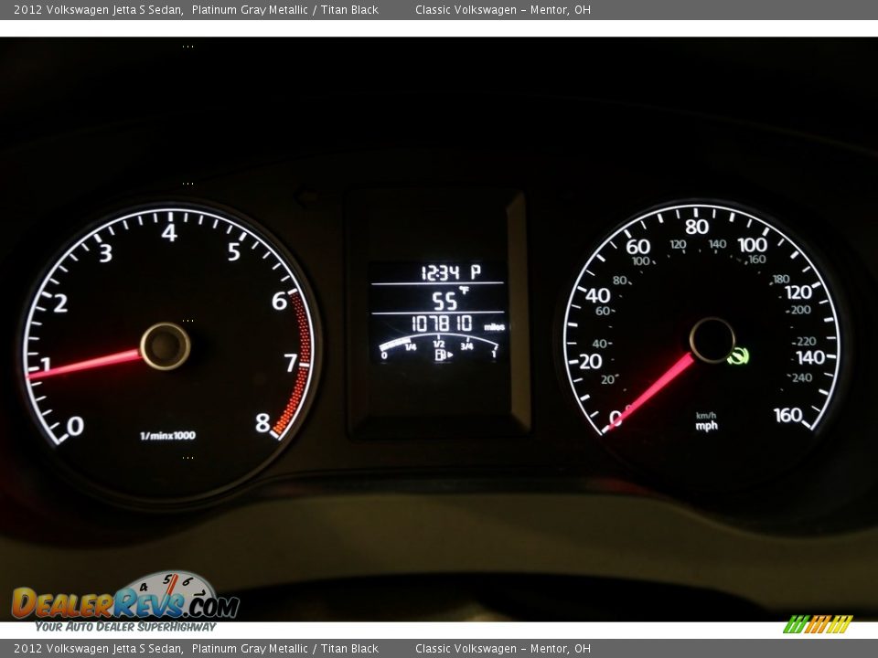 2012 Volkswagen Jetta S Sedan Platinum Gray Metallic / Titan Black Photo #7