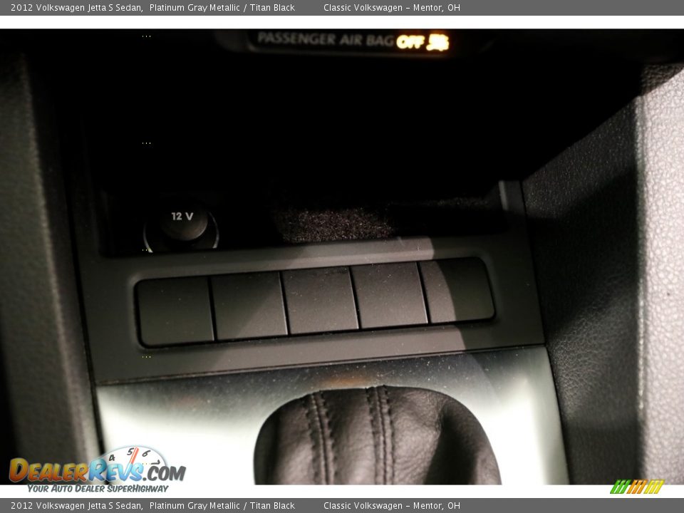 2012 Volkswagen Jetta S Sedan Platinum Gray Metallic / Titan Black Photo #10