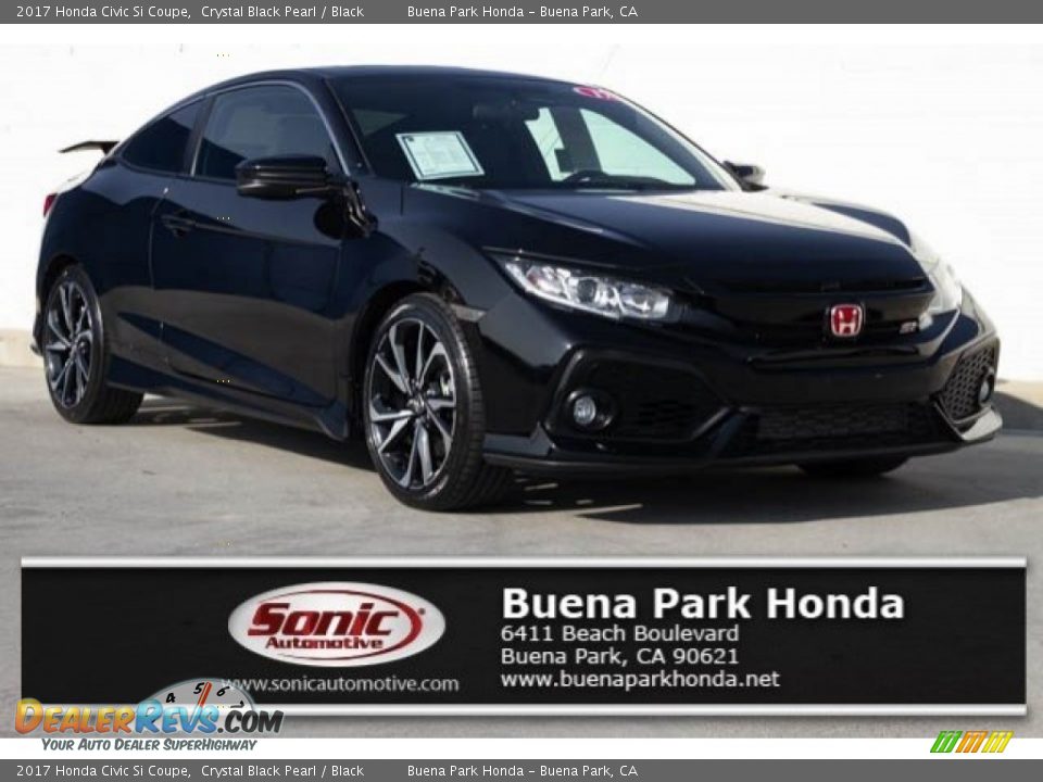 2017 Honda Civic Si Coupe Crystal Black Pearl / Black Photo #1