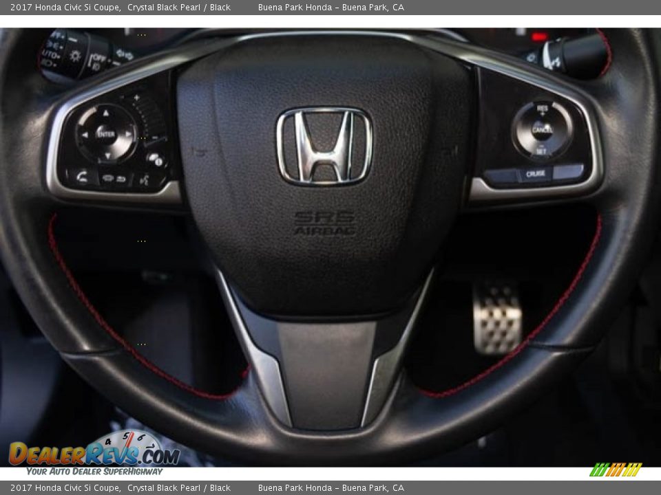 2017 Honda Civic Si Coupe Crystal Black Pearl / Black Photo #15