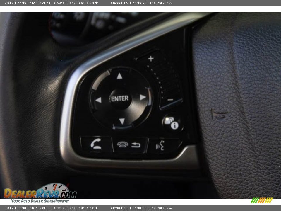 2017 Honda Civic Si Coupe Crystal Black Pearl / Black Photo #16