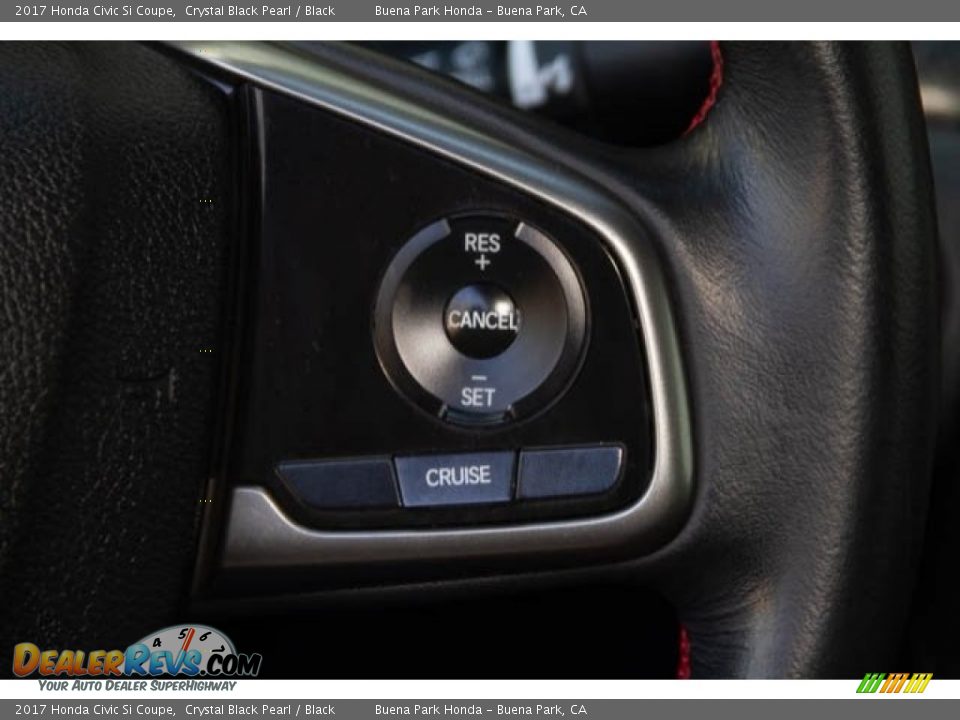 2017 Honda Civic Si Coupe Crystal Black Pearl / Black Photo #17