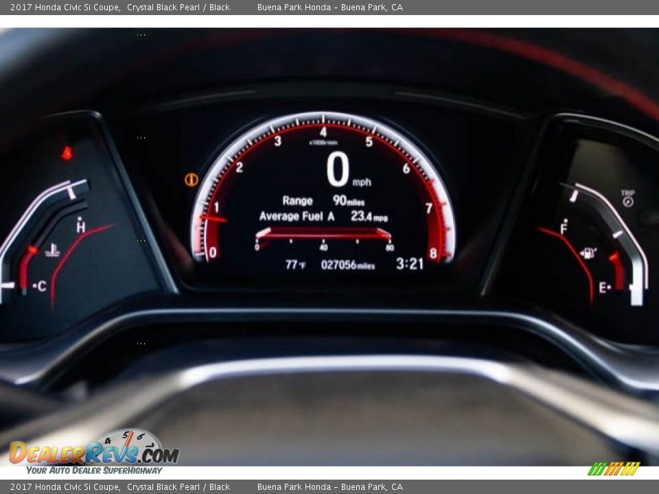 2017 Honda Civic Si Coupe Crystal Black Pearl / Black Photo #29
