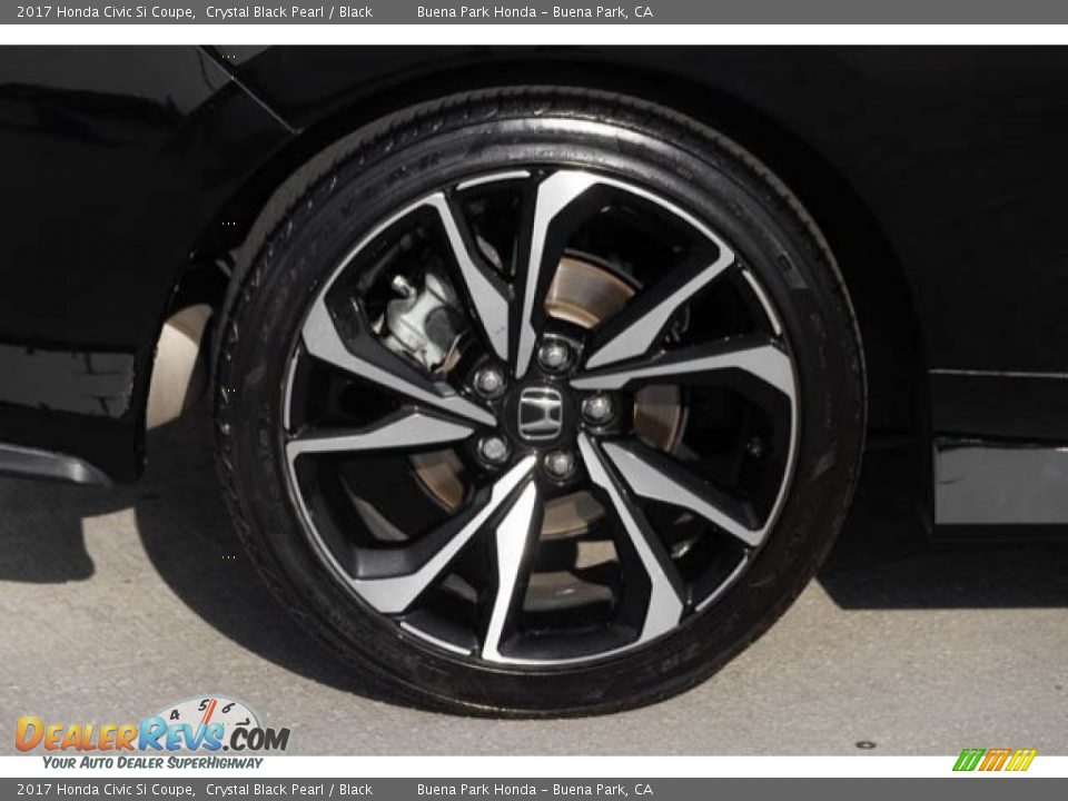 2017 Honda Civic Si Coupe Crystal Black Pearl / Black Photo #34